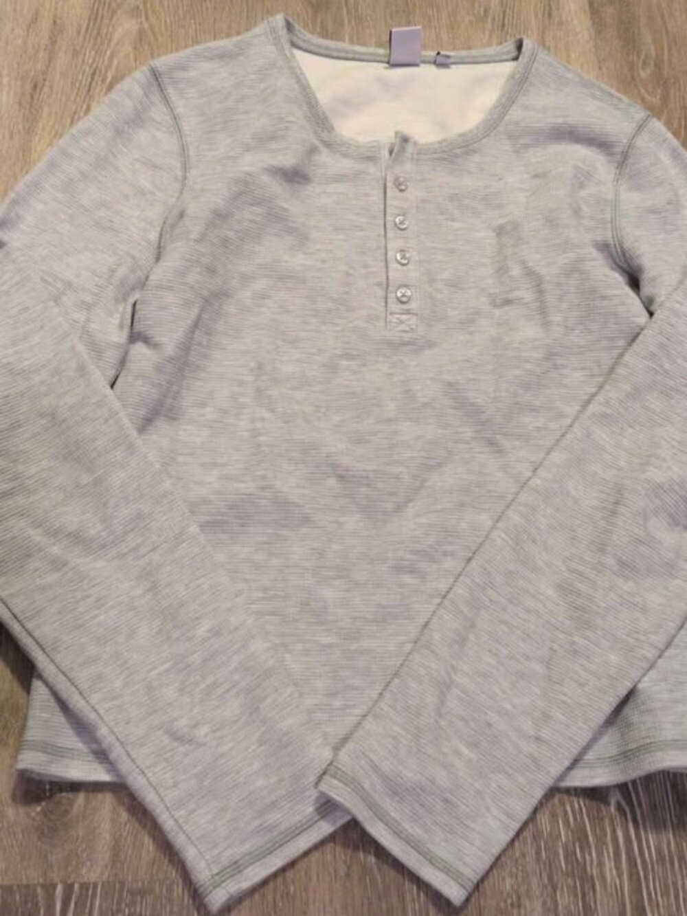 TNA Aritzia Wafflex Henley Long Sleeve Shirt Size L